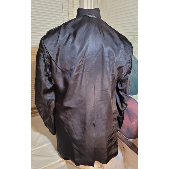 JOS A. BANK MEN'S 41L SPORT COAT BLACK WITH STRIPES TWO-BUTTON 100% WOOL B521 - Picture 3 of 9